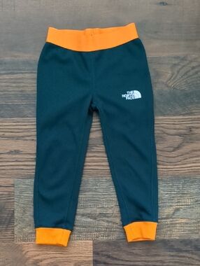 The North Face Kids Long John Pants, Green and Orange, Size 4T